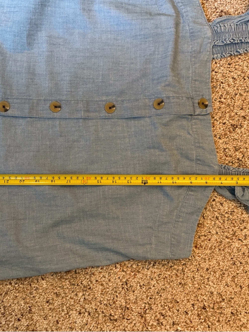J. Crew Light Blue Ruffle Strap Chambray Tank - Picture 5 of 5